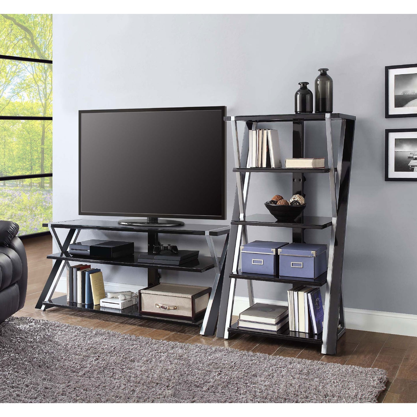 Tv stand for TVs up to 70" 3-in-1