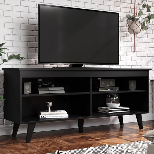 Modern Entertainment Center, TV Unit, Console Table, TV Stand for TVs up to 55" with Wire Management and Storage Shelves