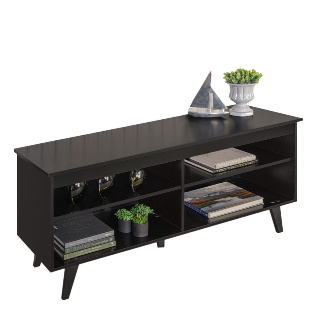 Modern Entertainment Center, TV Unit, Console Table, TV Stand for TVs up to 55" with Wire Management and Storage Shelves